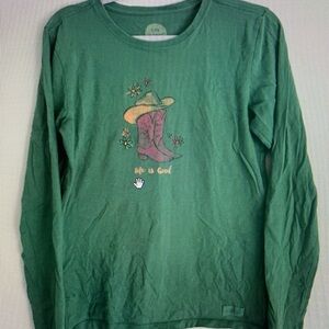 Life is Good Kids Green Long Sleeve Shirt